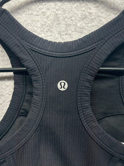 Lululemon Ribbed Nulu High-Neck Yoga Bra Size 6 Black