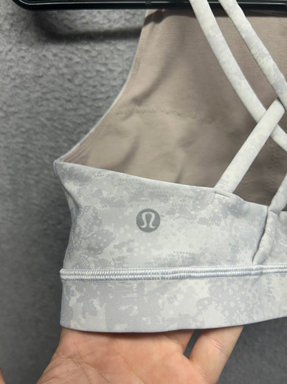 Lululemon Energy Bra High Neck Size 10 Future Oasis Grey Multi