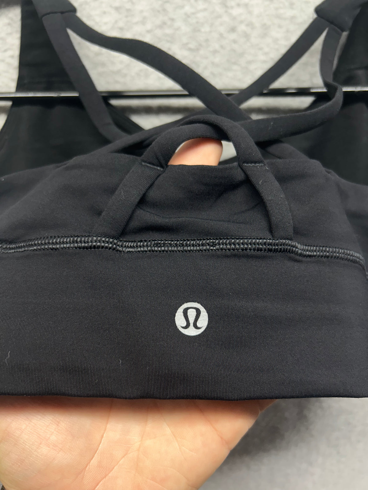 Lululemon Energy Bra Long Line Size 10 Black