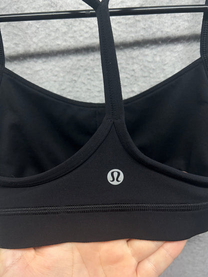 Lululemon Flow Y Bra Nulu Size 4 Black
