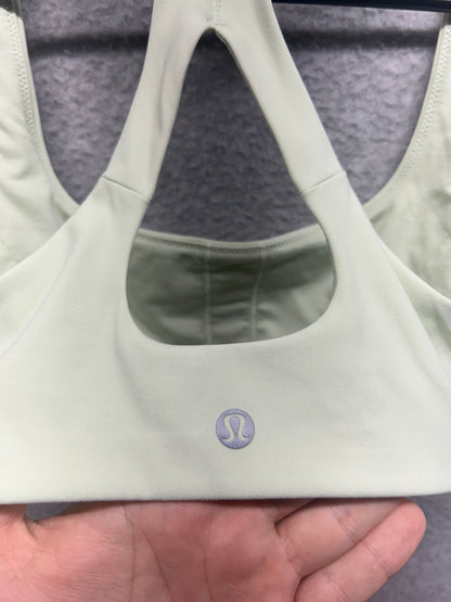 Lululemon SmoothCover Yoga Bra Size 4 Kohlrabi Green