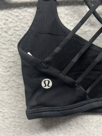 Lululemon Free To Be Bra Wild Size 4 Incognito Camo Multi Grey