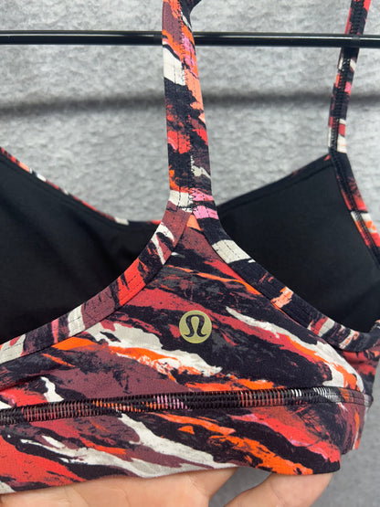 Lululemon Lunar New Year Flow Y Nulu Bra Size 6 Tiger Tide Smoky Red Multi