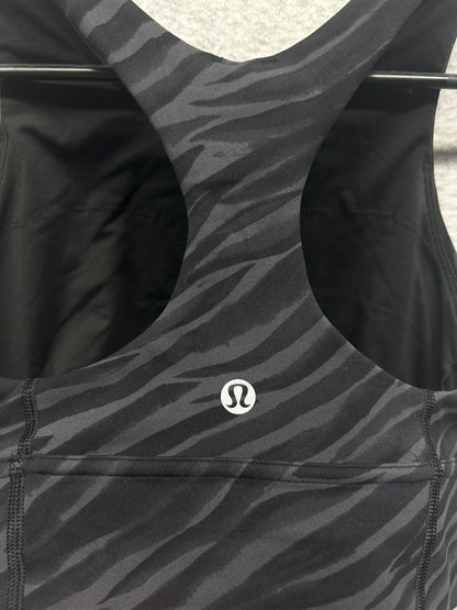 Lululemon Wunder Train Long-Line Bra Size 6 Le Tigre Camo Deep Coal Multi