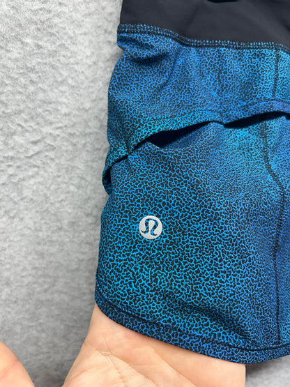 Lululemon Speed Short 2.5" Size 8 Fairisle Multi Black / Black
