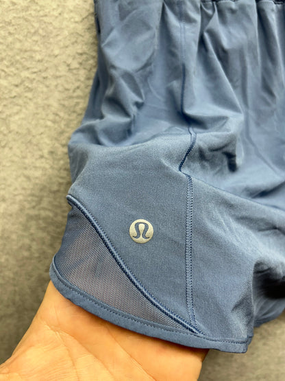 Lululemon Hotty Hot High-Rise Lined Short 4" Size 10 Blue Willow