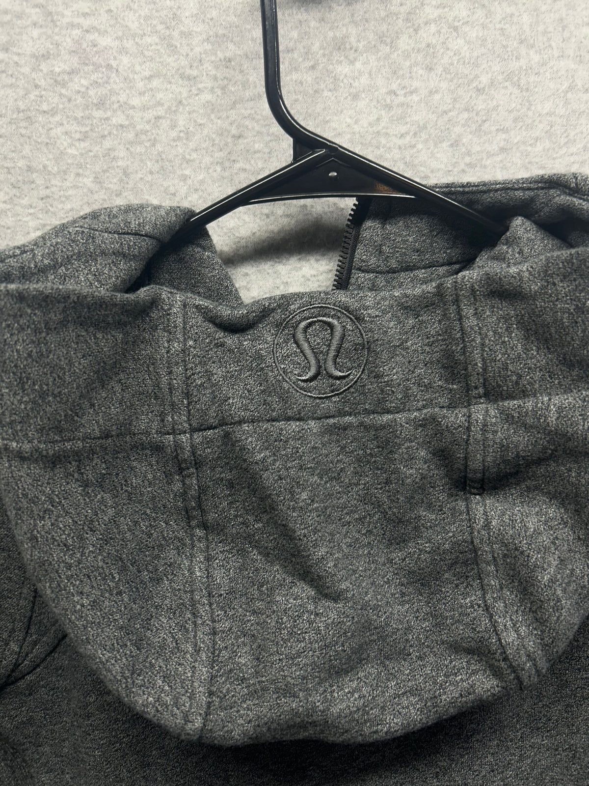 Lululemon Scuba Hoodie Light Cotton Fleece Size 4 Heathered Speckled Black