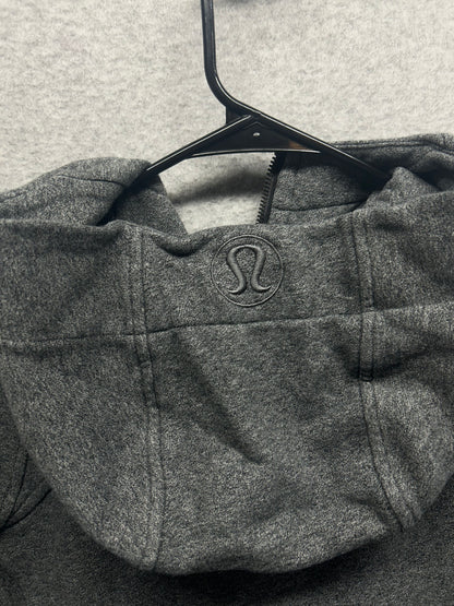 Lululemon Scuba Hoodie Light Cotton Fleece Size 4 Heathered Speckled Black