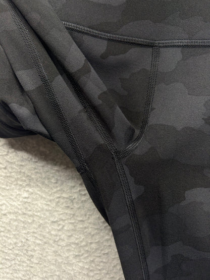 Lululemon Align High Rise Crop with Pockets 23" Size 4 Heritage 365 Camo Deep Coal Multi