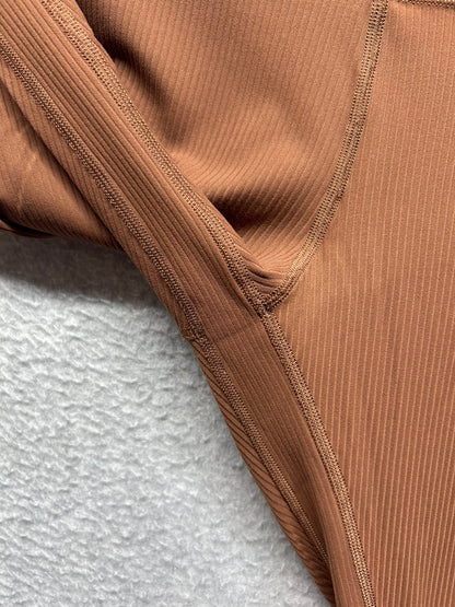 Lululemon Align Ribbed High-Rise Pant 25" Size 10 Roasted Brown