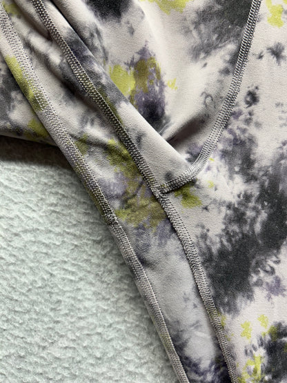 Lululemon Align Super-High-Rise Pant 28" Size 12 Radial Tie Dye Mauve Grey Multi