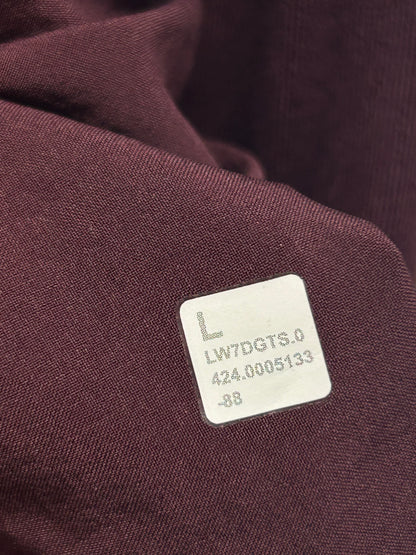 Lululemon Soft Jersey Mid-Rise Curved-Hem Short 3" Size L Garnet