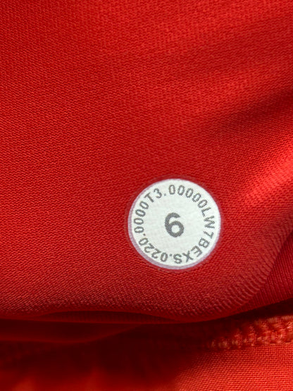 Lululemon Speed Up High-Rise Lined Short 2.5" Size 6 Solar Orange
