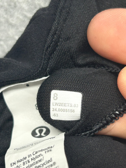 Lululemon Nulu Strappy V-Neck Yoga Bra Size 8 Black