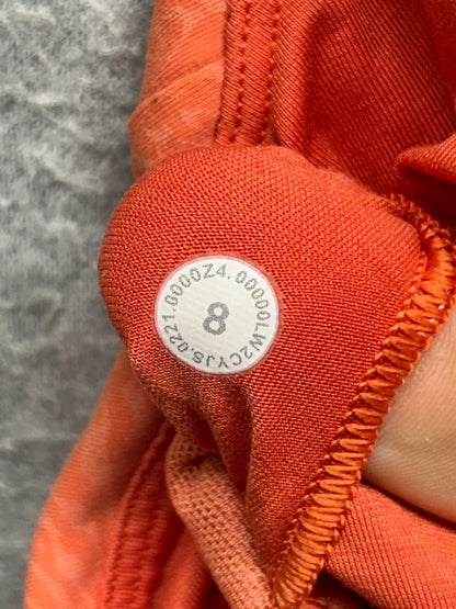 Lululemon Wunder Train Long-Line Bra Size 8 Crunch Warm Coral