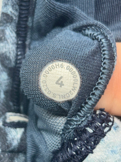 Lululemon Flow Y Bra Long Line Nulu Size 4 Indigo Lace Starlight Multi
