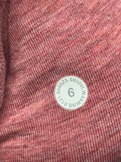 Lululemon Scuba Hoodie Light Cotton Fleece Size 6 Heathered Brier Rose
