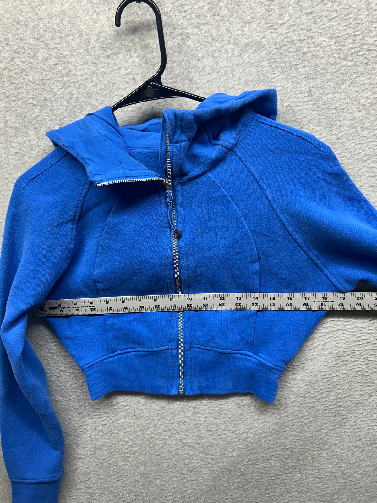 Lululemon Scuba Full-Zip Cropped Hoodie Size XS/S Pipe Dream Blue