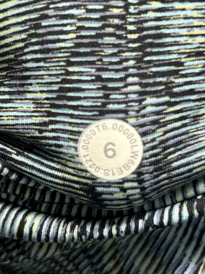 Lululemon Fast and Free High Rise Crop 23" Size 6 Dimensional Icing Blue Multi