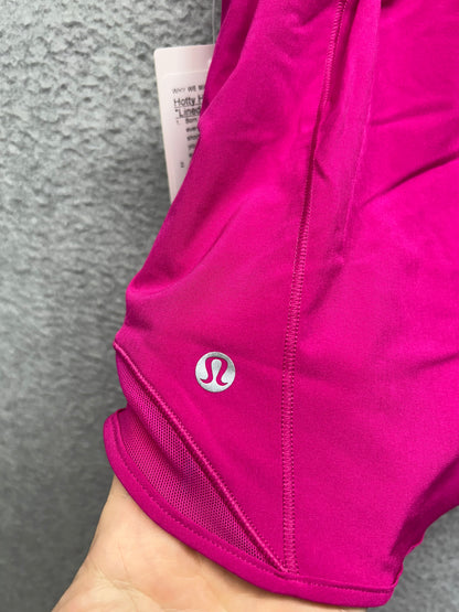 Lululemon Hotty Hot High-Rise Lined Short 4" Pink Flare