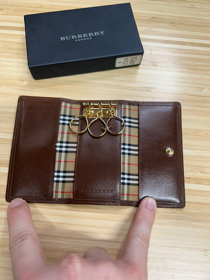 Burberry Key Case Lining Nova Check Key Case