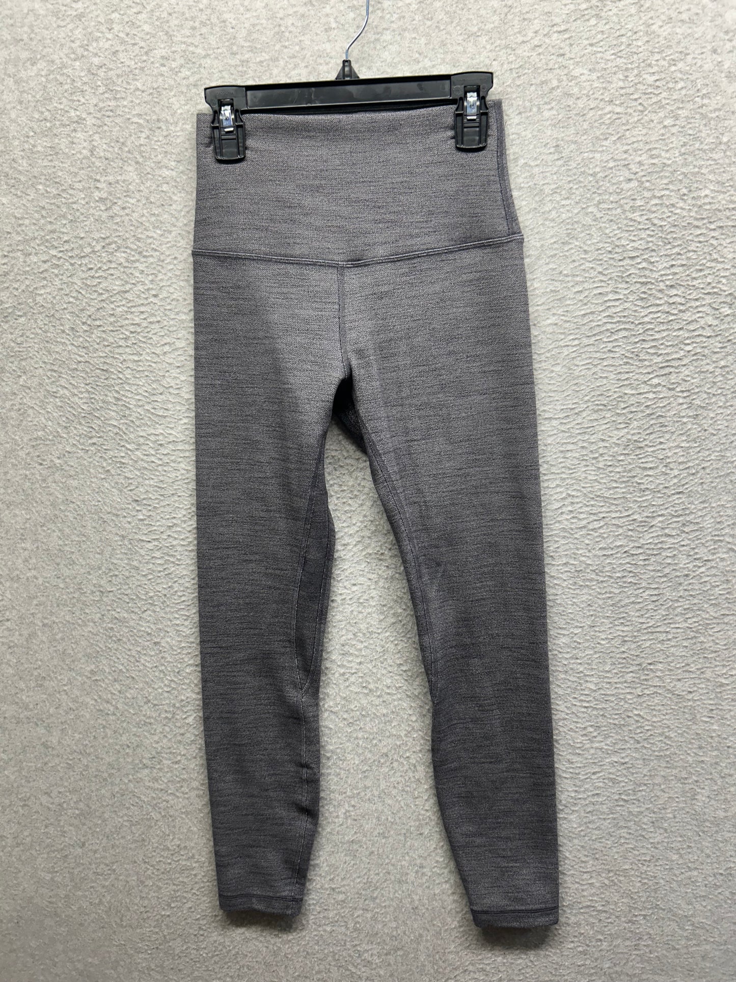 Lululemon Align Pant II 25" Size 4 Mini Heathered Herringbone Gray