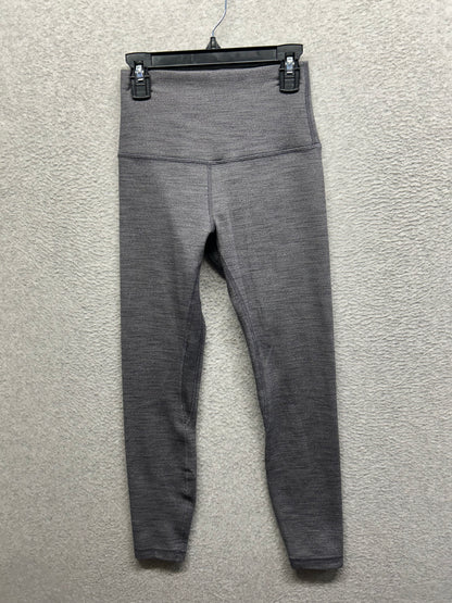 Lululemon Align Pant II 25" Size 4 Mini Heathered Herringbone Gray