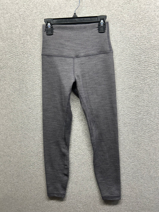 Lululemon Align Pant II 25" Size 4 Mini Heathered Herringbone Gray