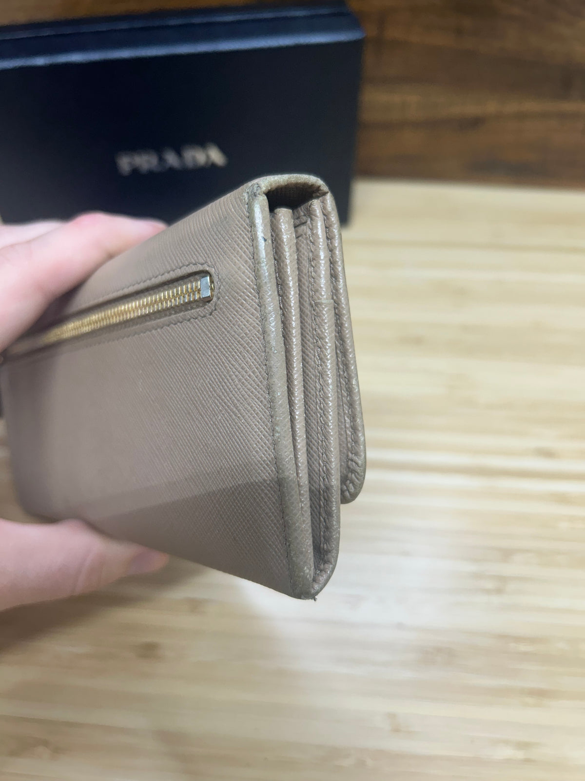 Prada Saffiano Leather Long Wallet
