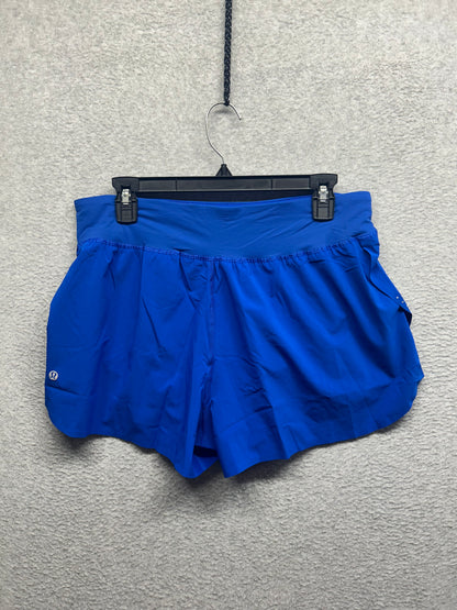 Lululemon Fast and Free High-Rise Classic-Fit Split Short 3" Size Large Galactic Cobalt