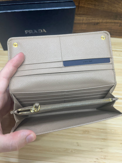 Prada Saffiano Leather Long Wallet
