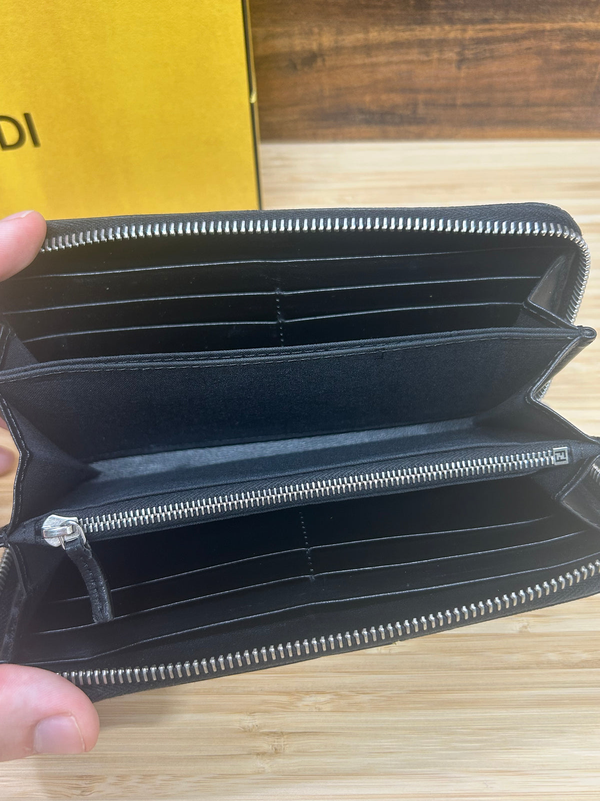 Fendi Zucca Zip Long Wallet