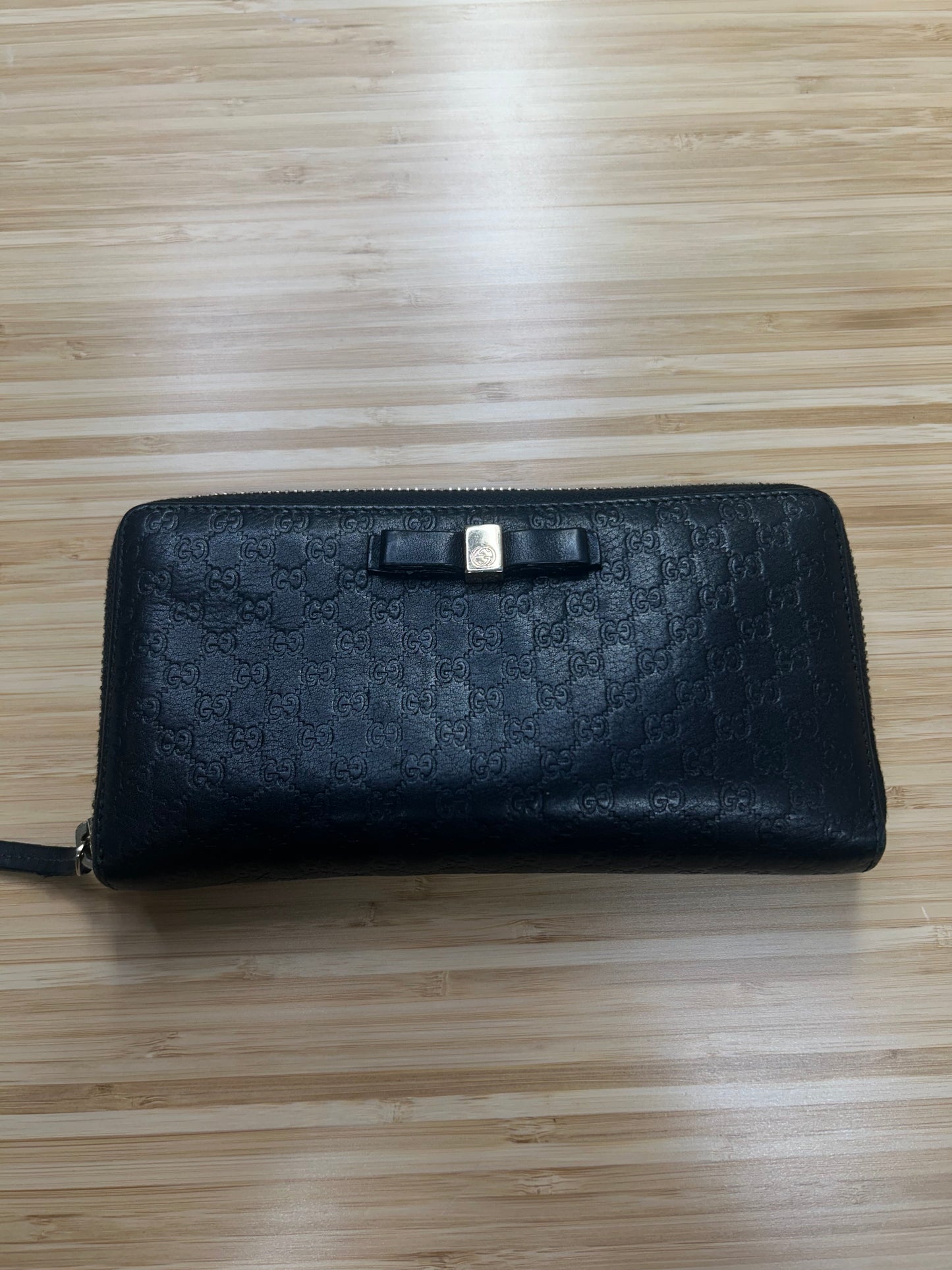 Gucci Guccissima Round Zipper Long Wallet