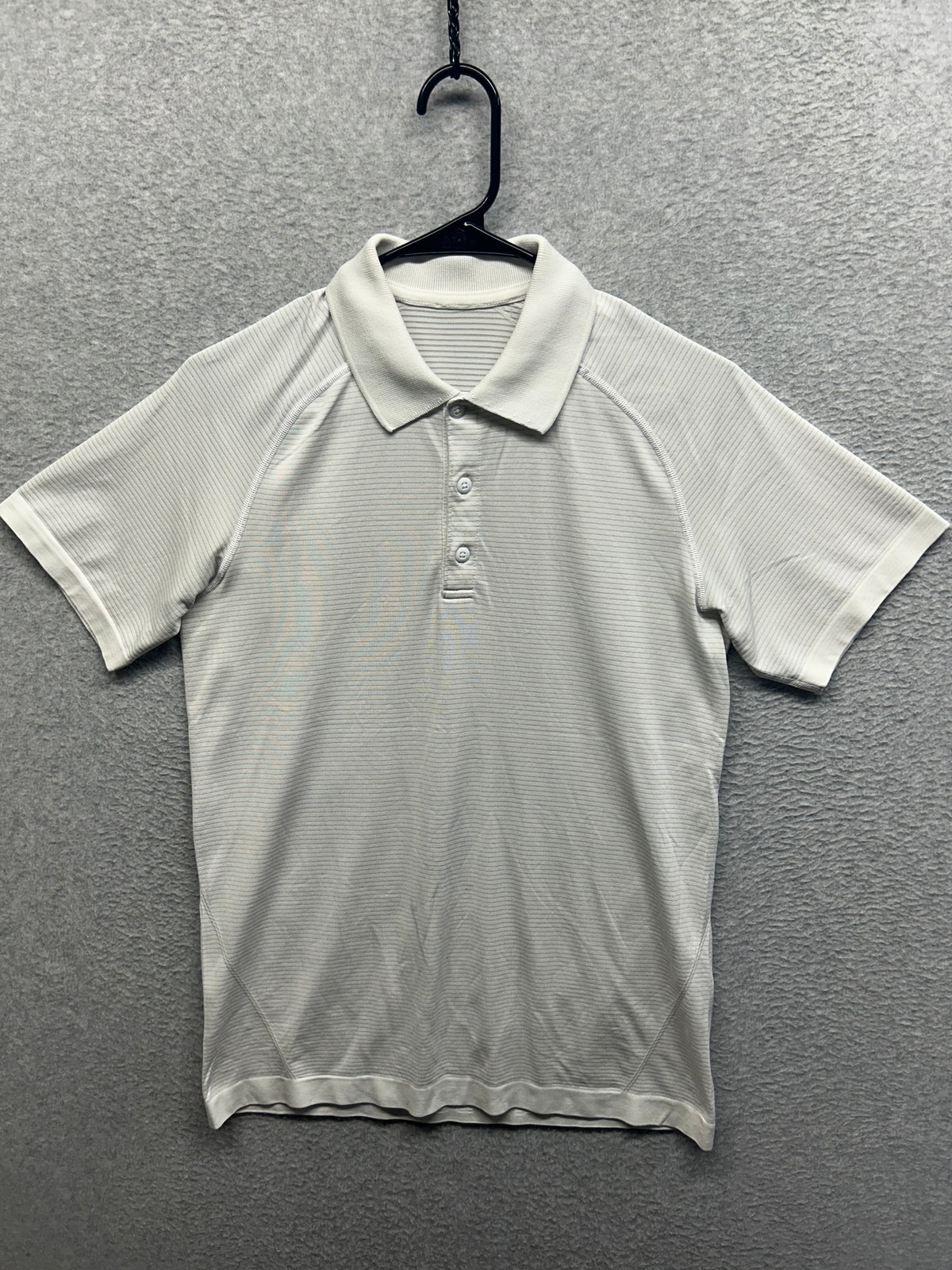 Lululemon Metal Vent Tech Short Sleeve Polo 2.0 Mens Size Small White