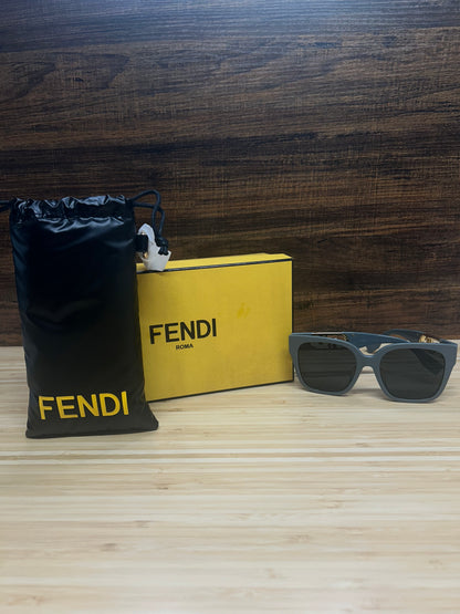 Fendi Smoke Gray Square Sunglasses FE40063F