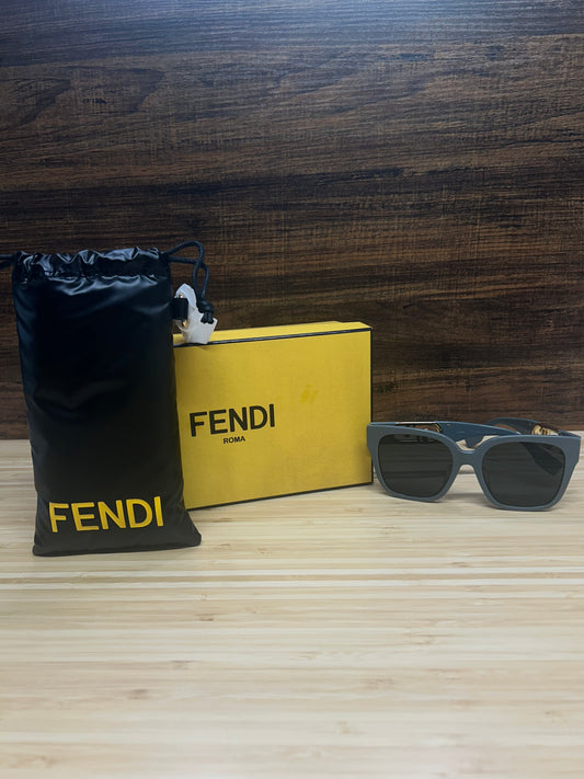Fendi Smoke Gray Square Sunglasses FE40063F