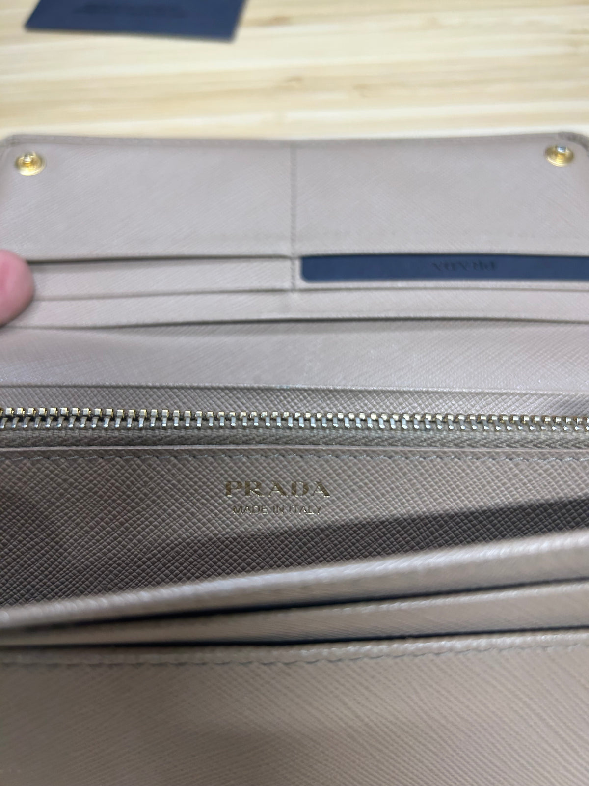 Prada Saffiano Leather Long Wallet