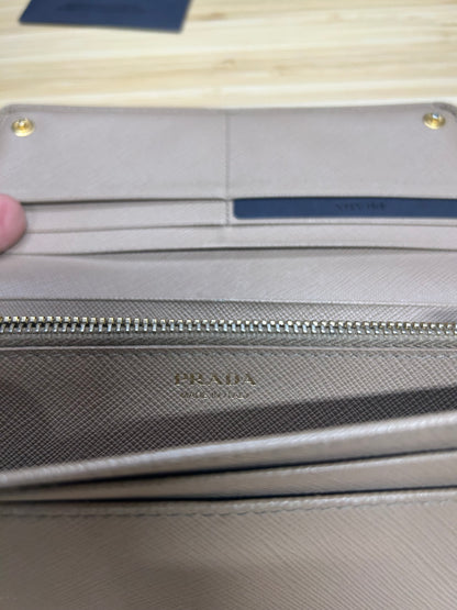 Prada Saffiano Leather Long Wallet