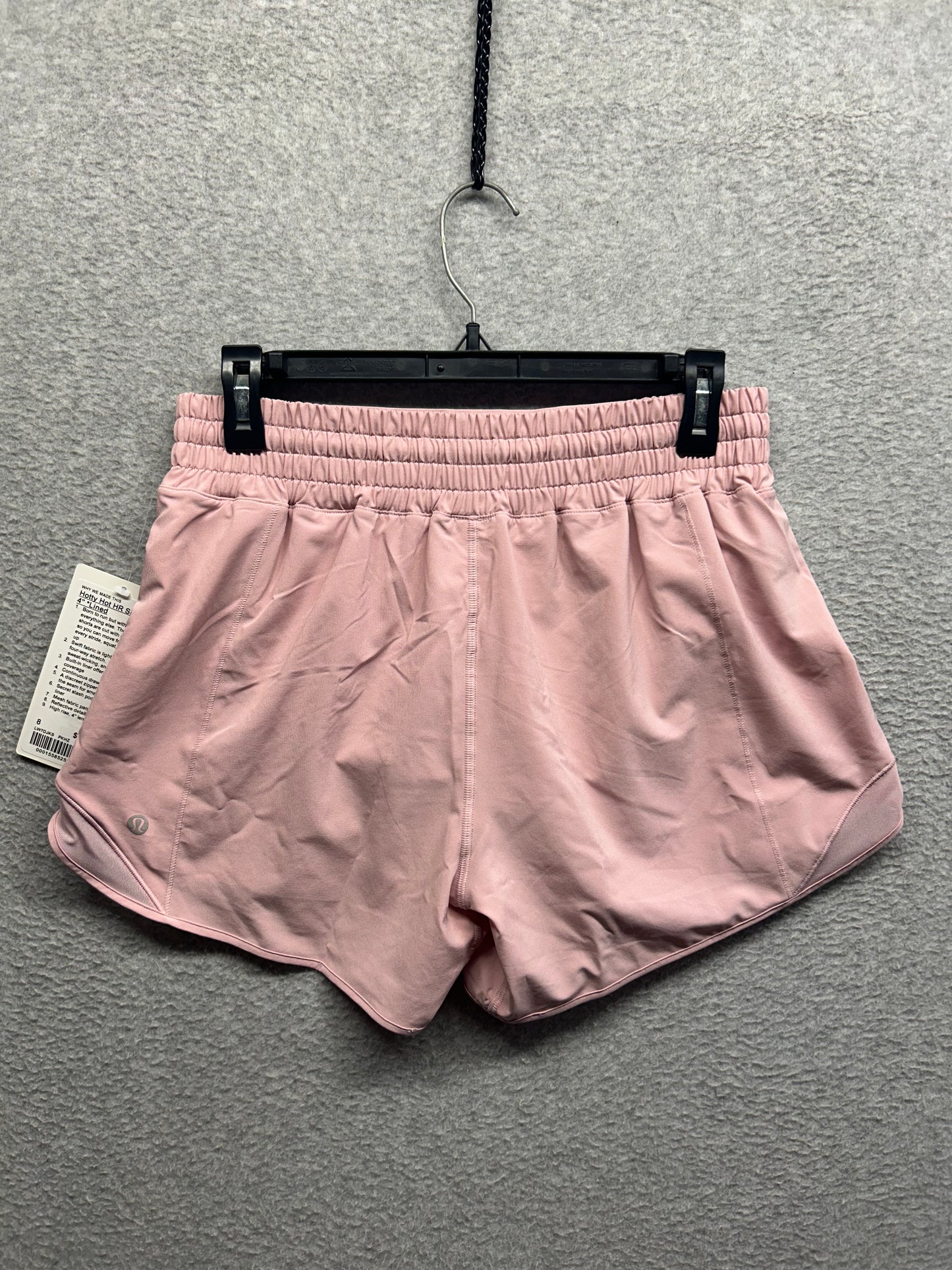 Lululemon Hotty Hot High-Rise Lined Short 4" Size 8 Pink Haze