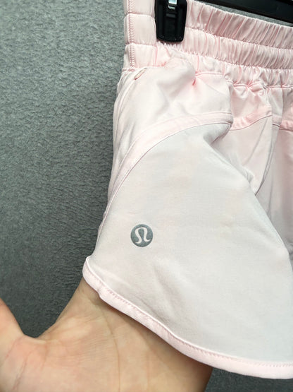 Lululemon Track That High-Rise Lined Short 3" Pink Pearl