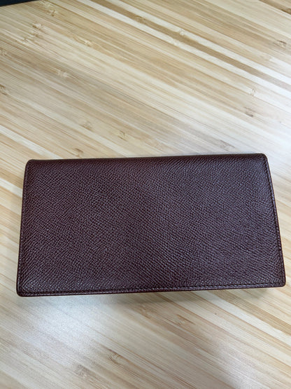 Bvlgari Leather Brown Long Wallet Clip
