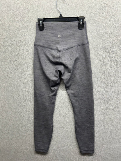 Lululemon Align Pant II 25" Size 4 Mini Heathered Herringbone Gray
