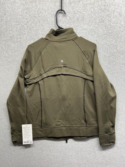 Lululemon Define Track Jacket Luon Size 8 Olive Brown / Black