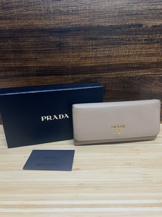 Prada Saffiano Leather Long Wallet