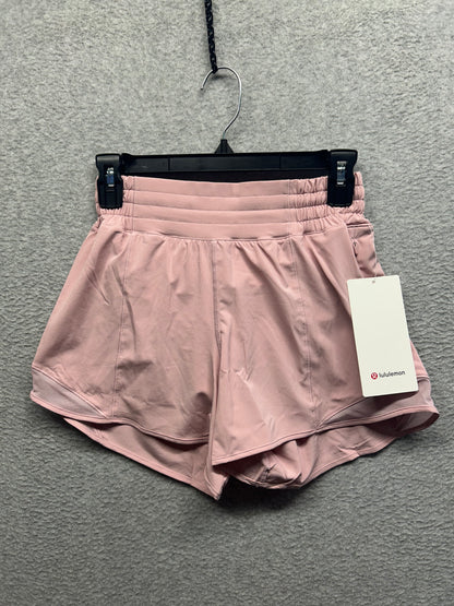 Lululemon Hotty Hot High-Rise Lined Short 4" Size 4 Pink Haze