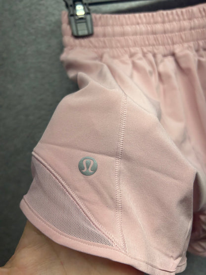 Lululemon Hotty Hot High-Rise Lined Short 4" Size 4 Pink Haze