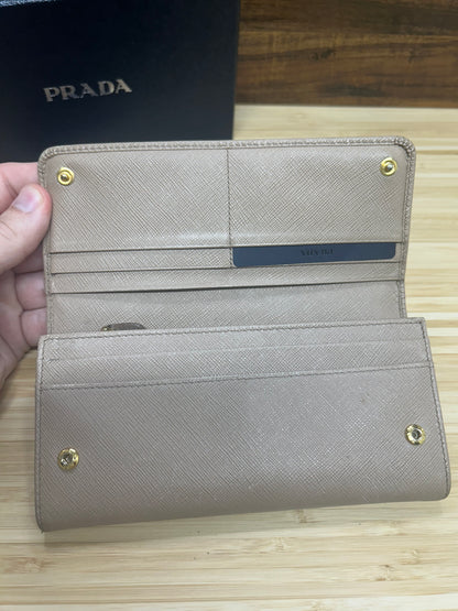 Prada Saffiano Leather Long Wallet