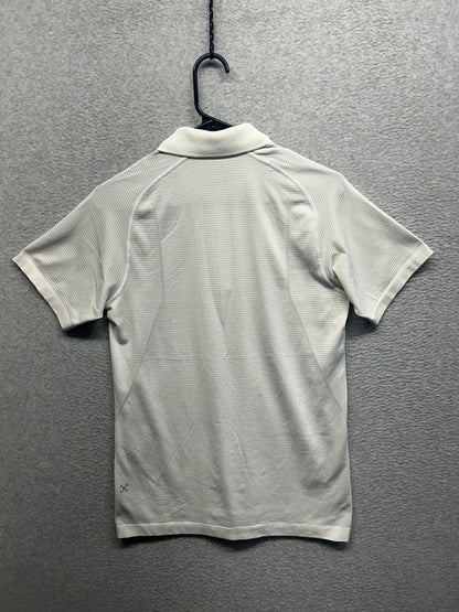 Lululemon Metal Vent Tech Short Sleeve Polo 2.0 Mens Size Small White