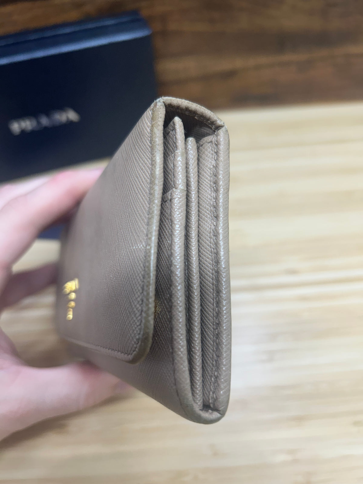 Prada Saffiano Leather Long Wallet
