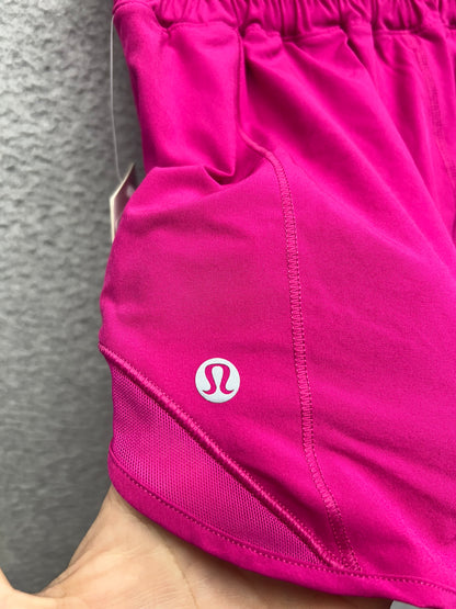 Lululemon Hotty Hot High-Rise Lined Short 2.5" Pink Flare